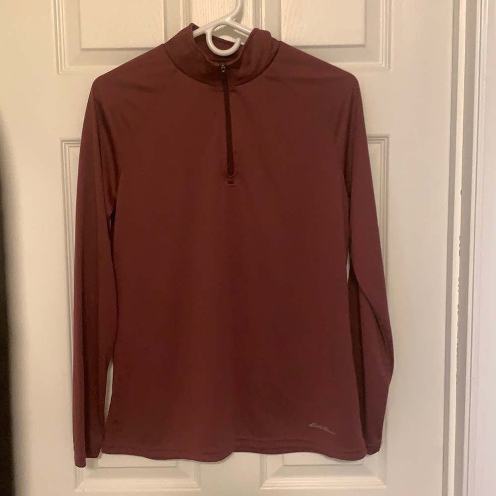 Eddie Bauer Women’s Zip Up Pullover Burgundy